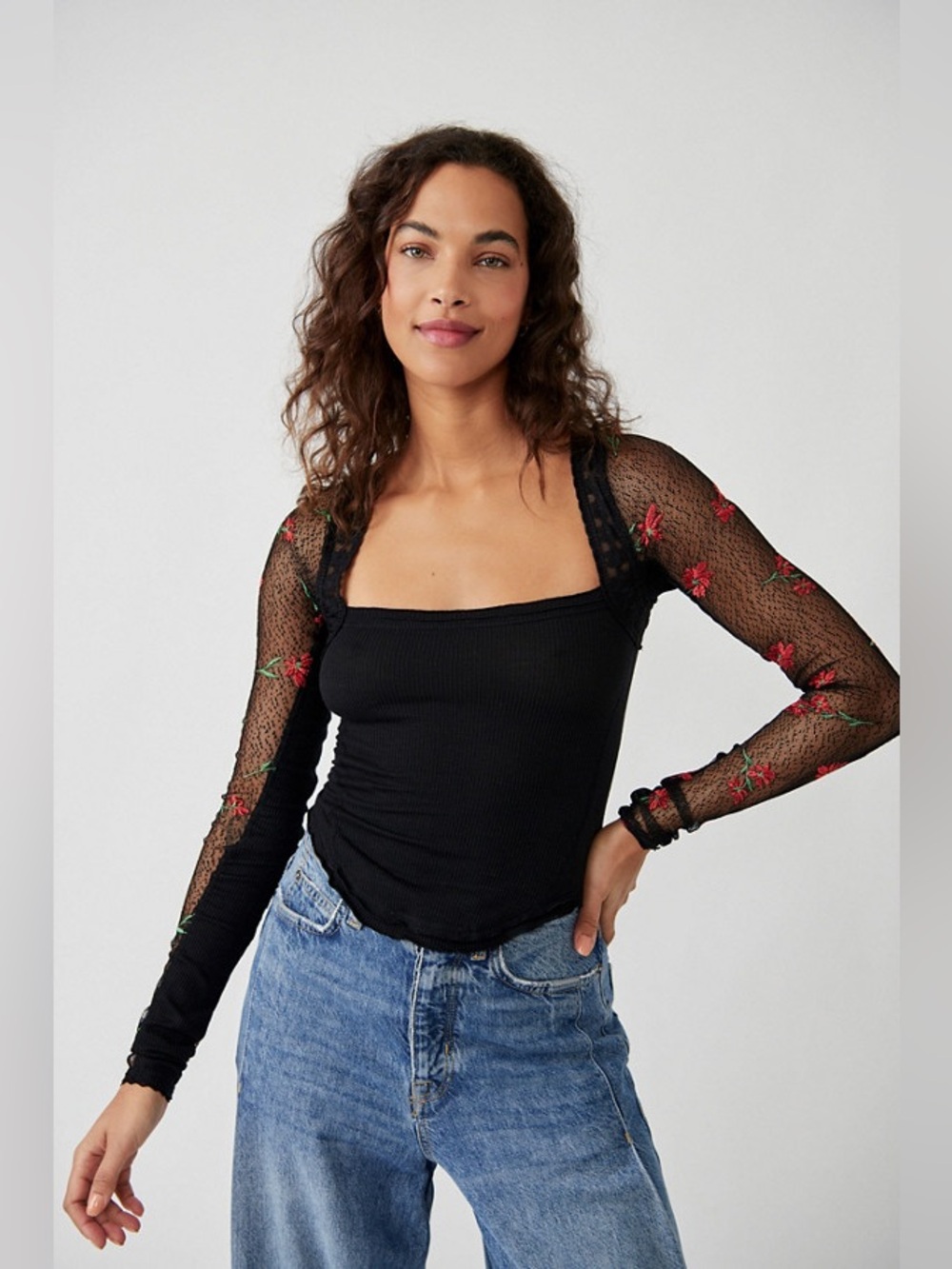 Free People Jolie Lace Top